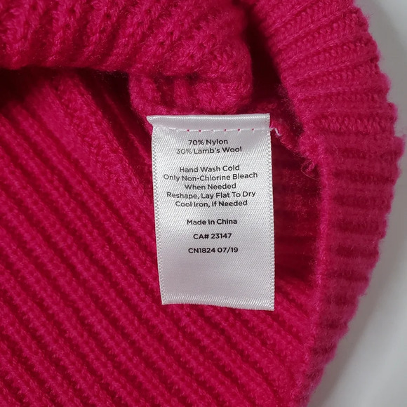 Talbots Plus Wool Blend Cable Knit Sweater Size 1X Pink Preppy Academia Barbie - Picture 9 of 9